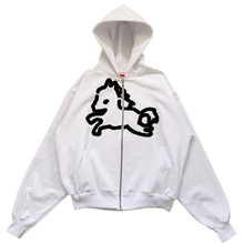 Load image into Gallery viewer, Horse Zip in White
